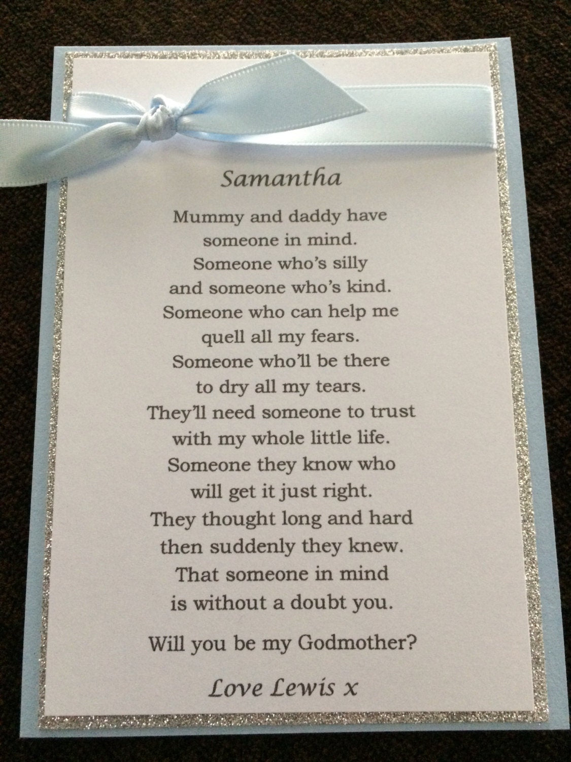 Will you be my godparent - Bluesky's creation