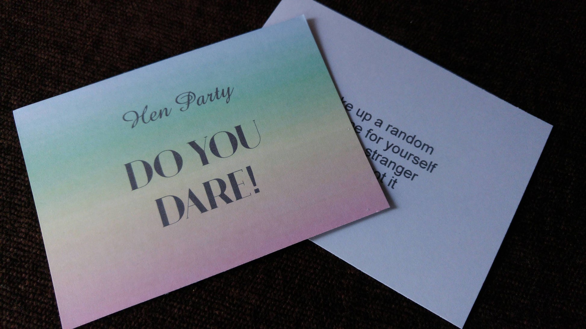 Rainbow Hen Party Drinking Games - Bluesky's creation