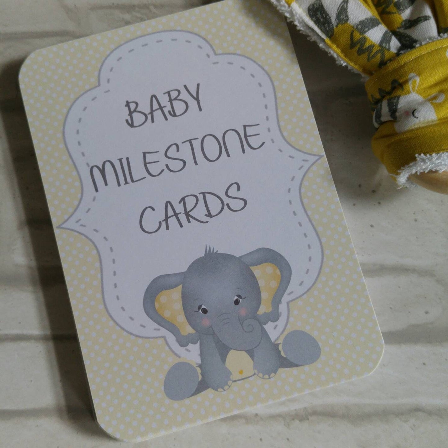 Baby Milestone Elephant Cards - Bluesky's creation
