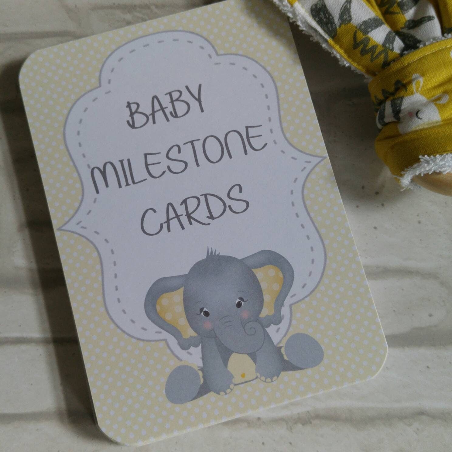 Baby Milestone Elephant Cards - Bluesky's creation