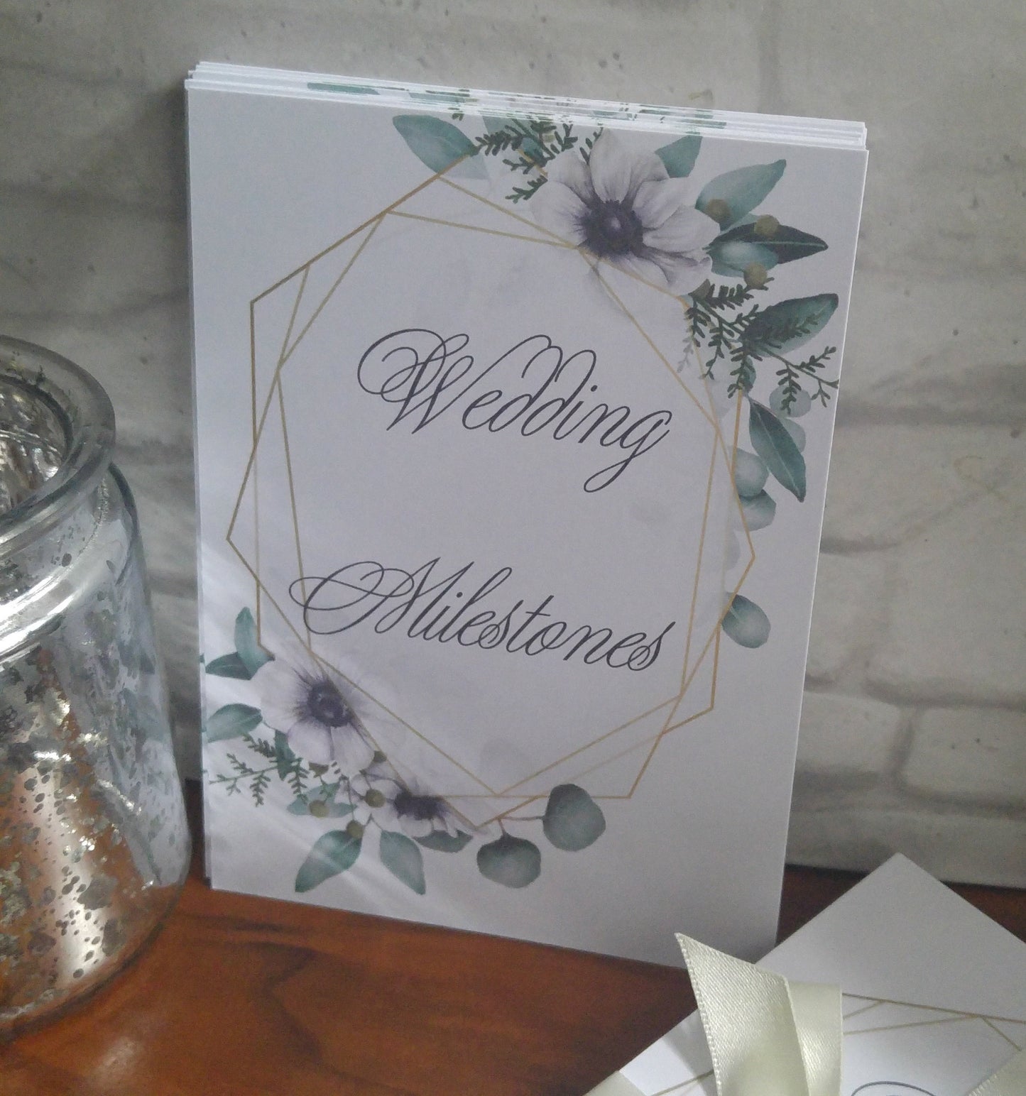 Wedding Milestone Cards - Bluesky's creation