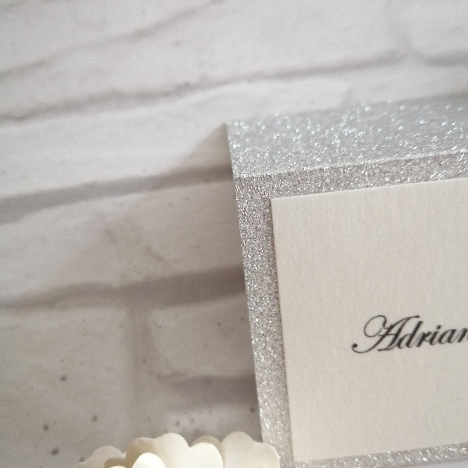 Glitter Wedding Table Place Name Cards. - Bluesky's creation