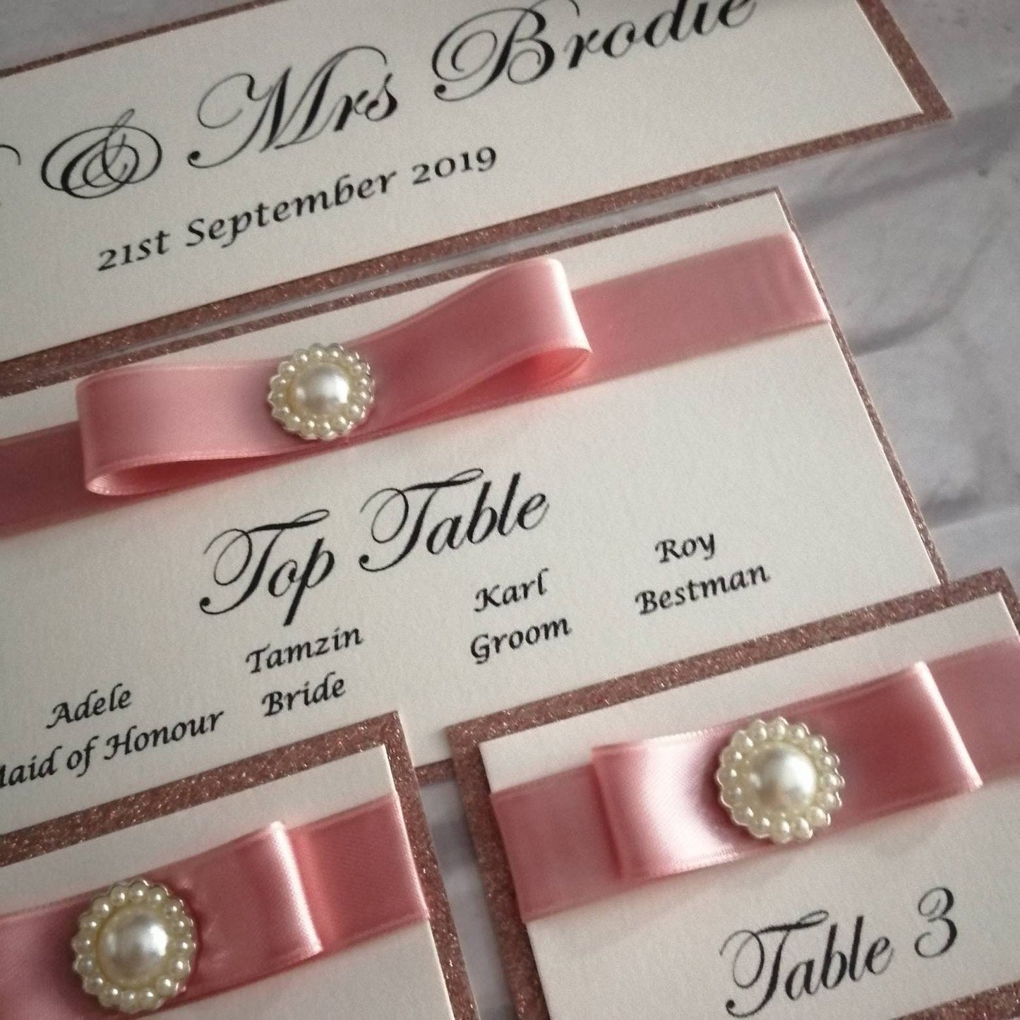 Rose Gold Table Plan - Bluesky's creation