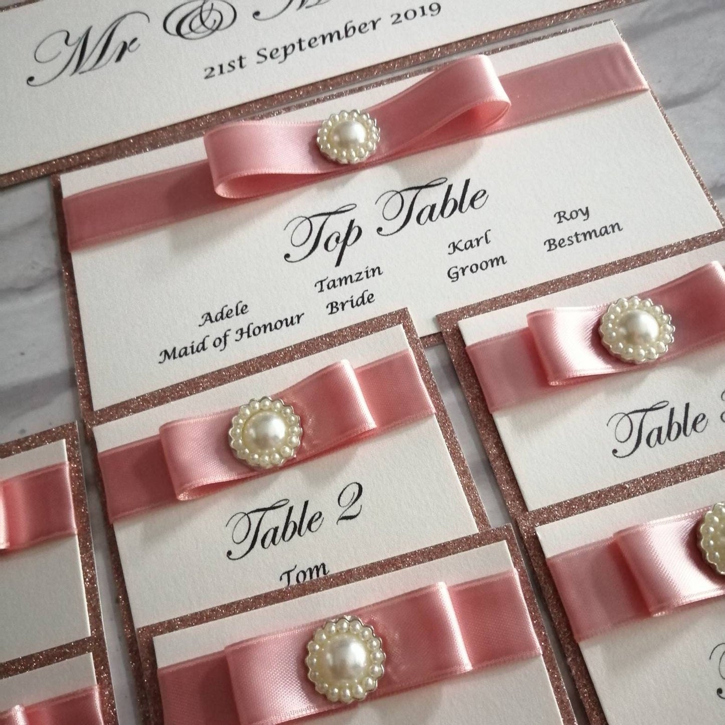 Rose Gold Table Plan - Bluesky's creation