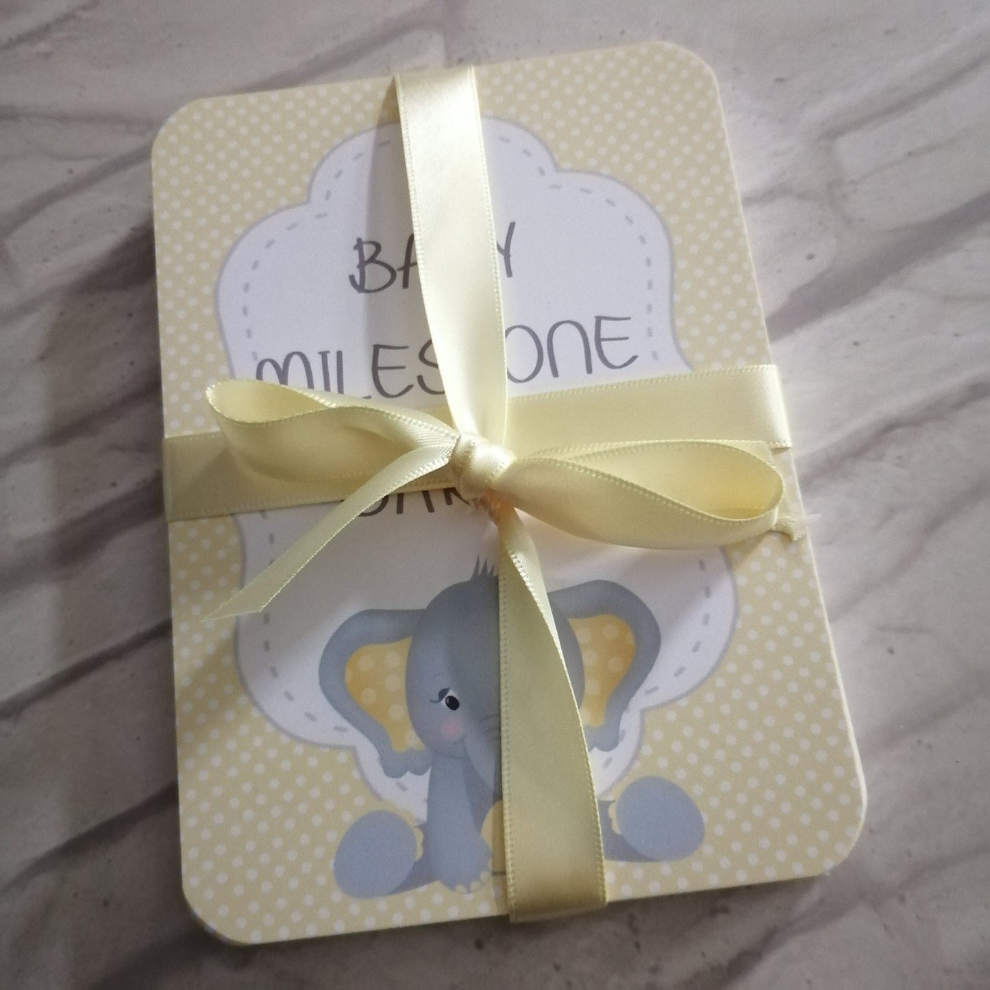 Baby Milestone Elephant Cards - Bluesky's creation