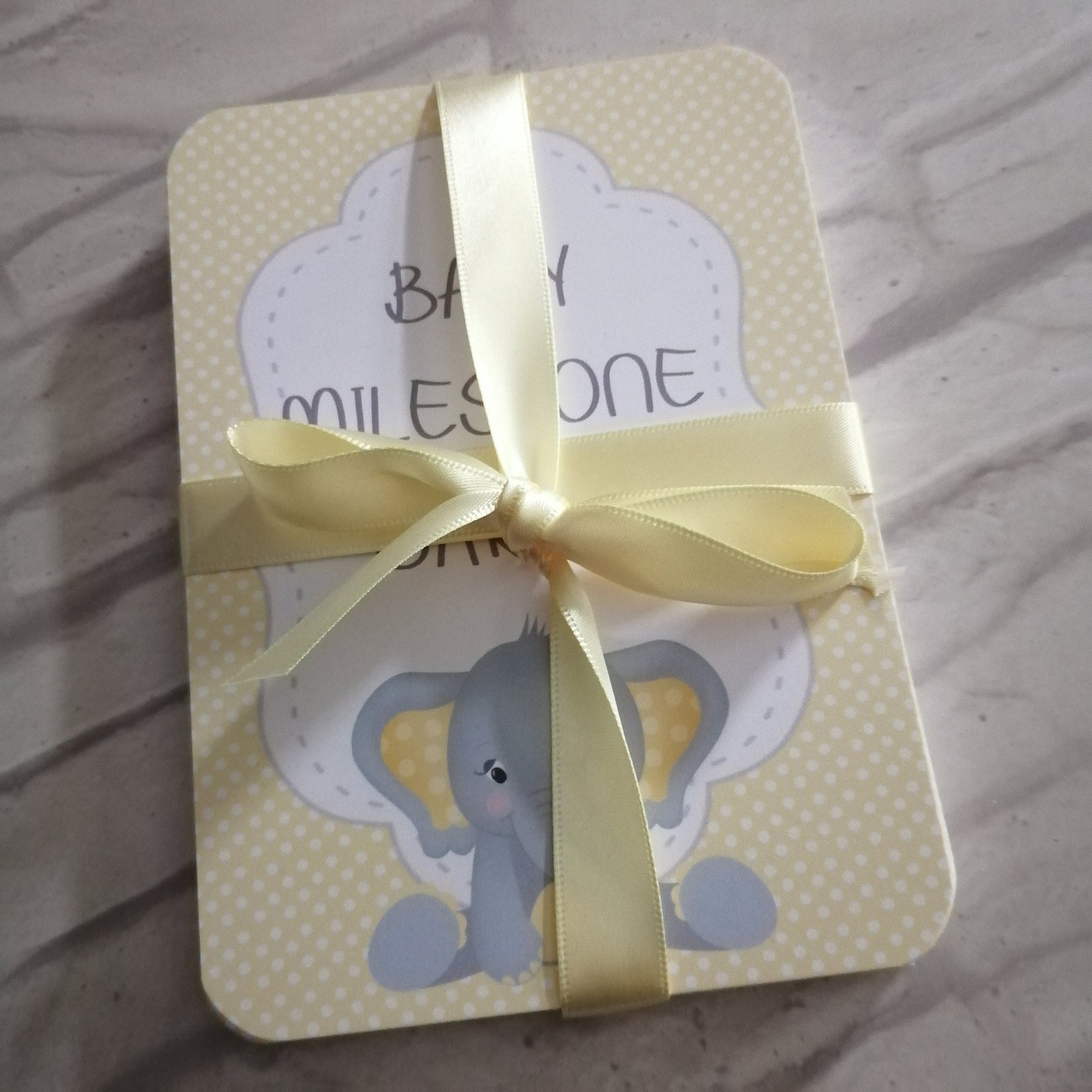 Baby Milestone Elephant Cards - Bluesky's creation