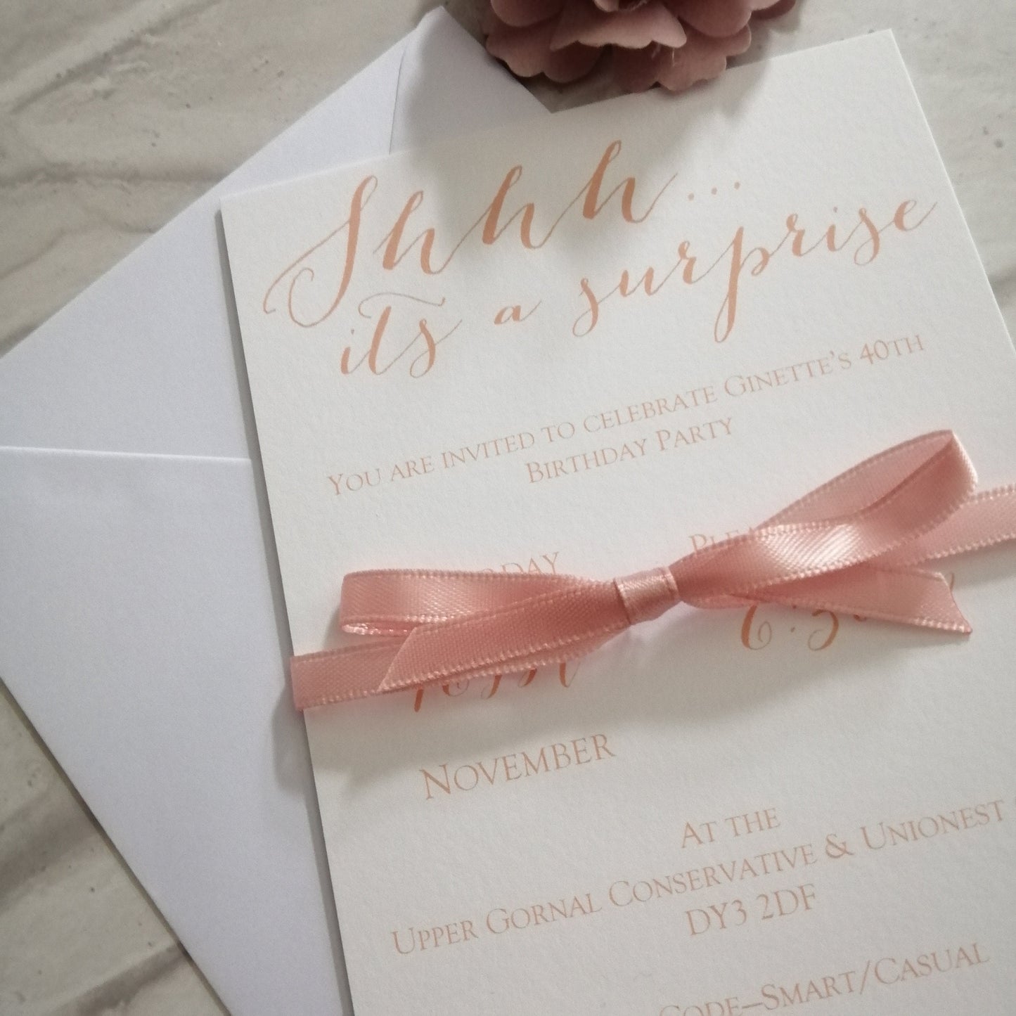 Surprise Birthday Invitations - Bluesky's creation