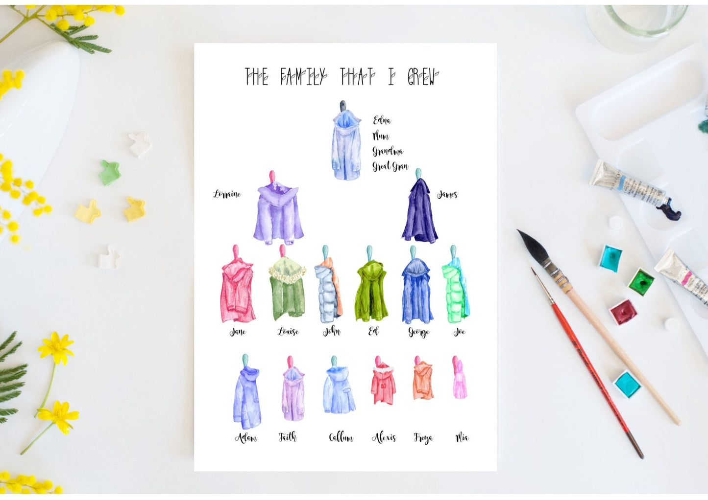 Family Tree Coat Print - Bluesky's creation