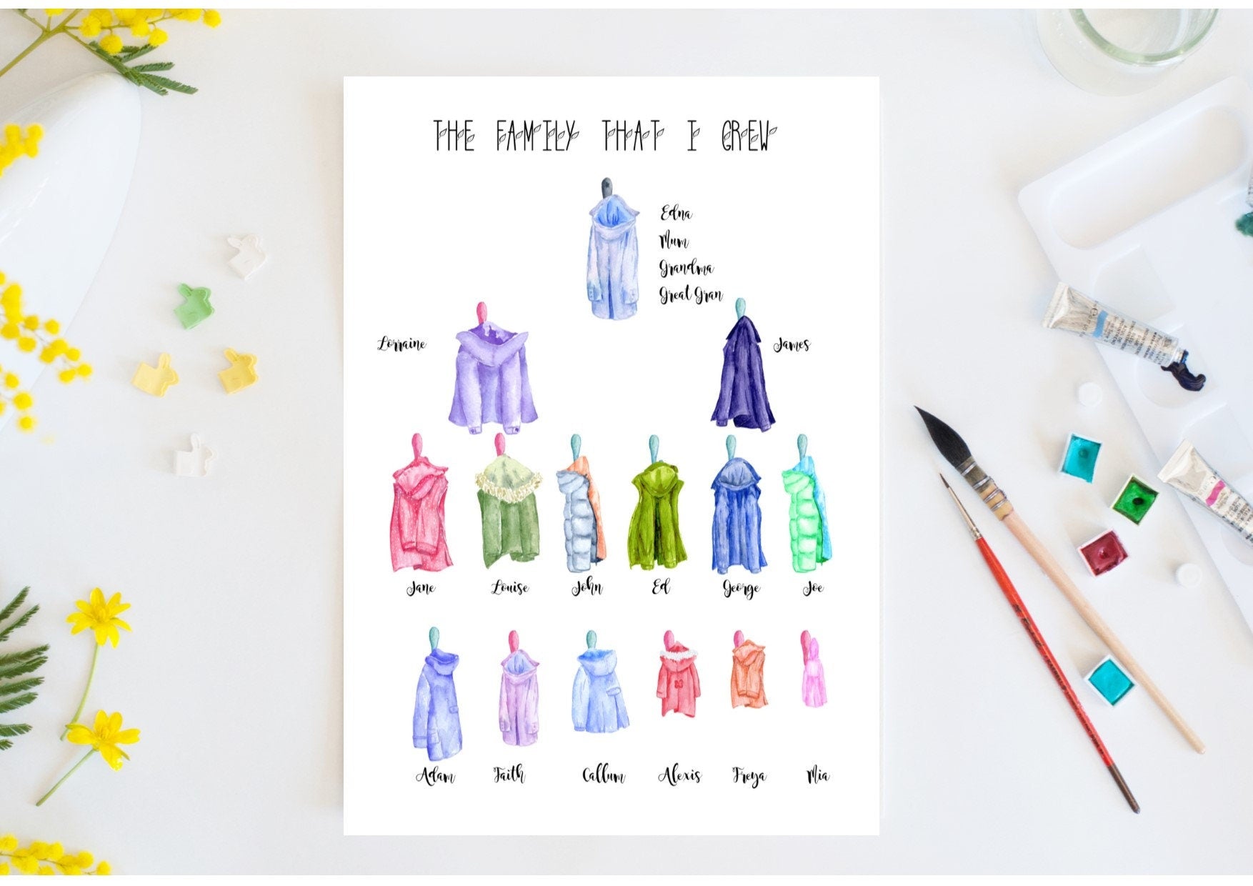 Family Tree Coat Print - Bluesky's creation