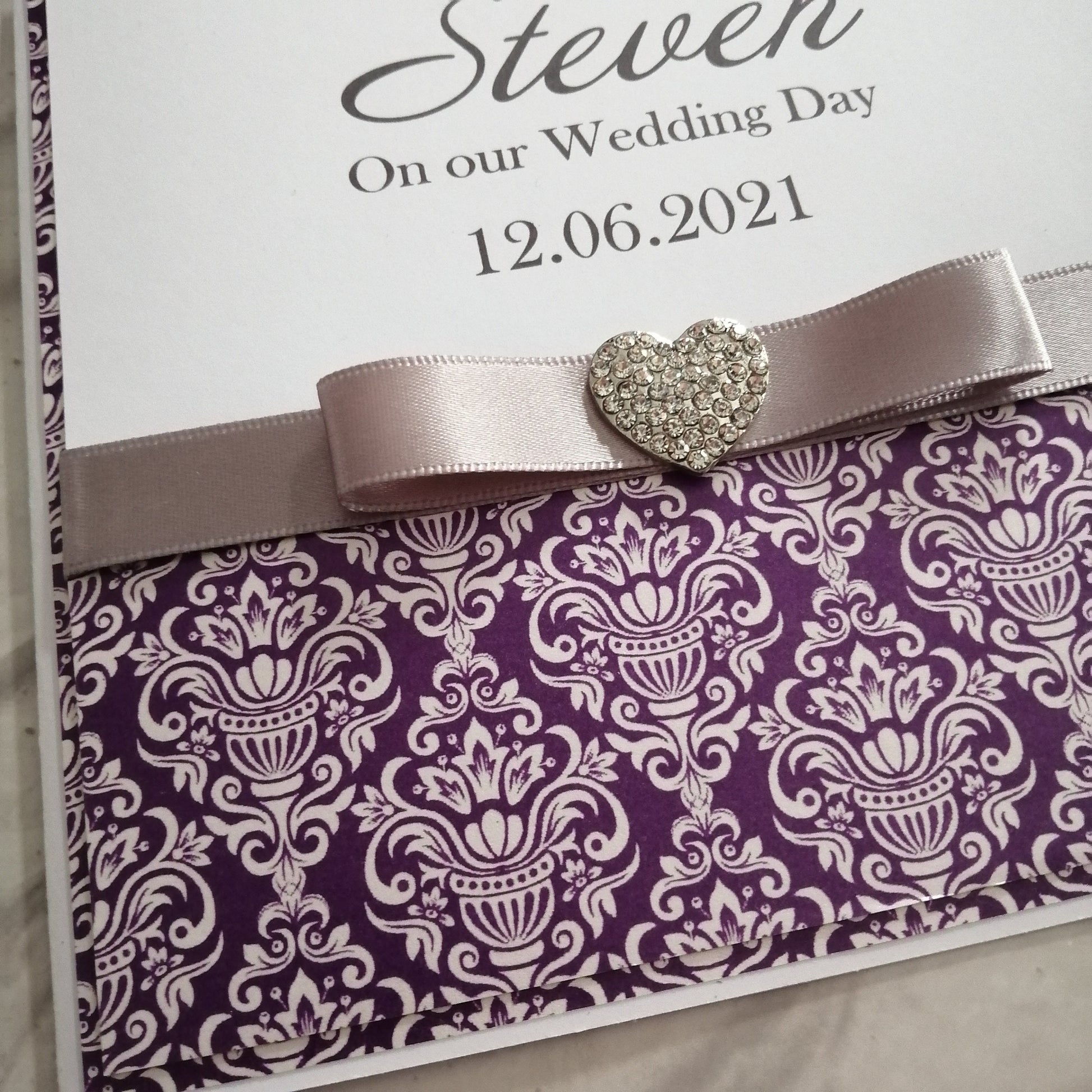 On our Wedding Day Husband Card - Bluesky's creation