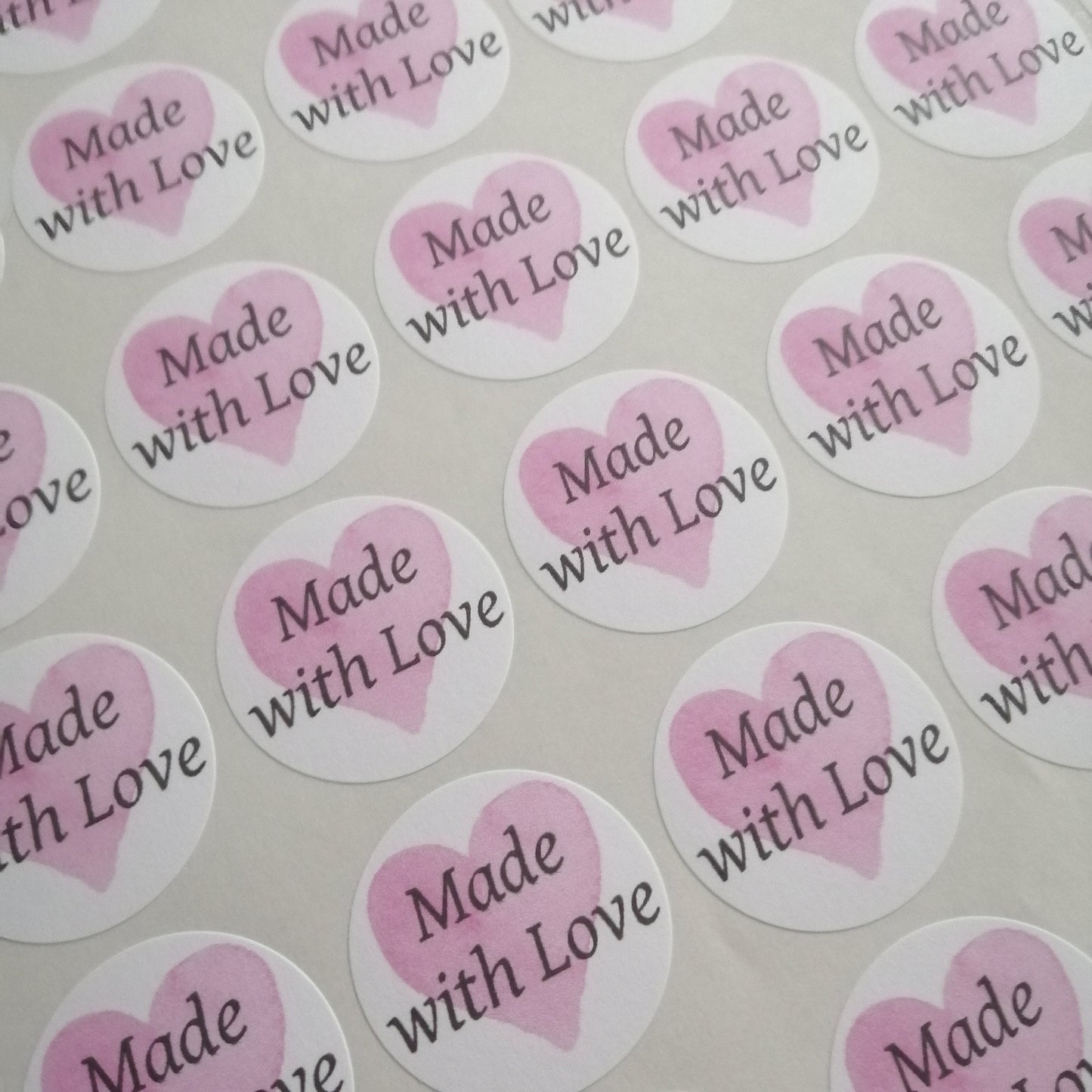 Made with love stickers 2.5cm - Bluesky's creation
