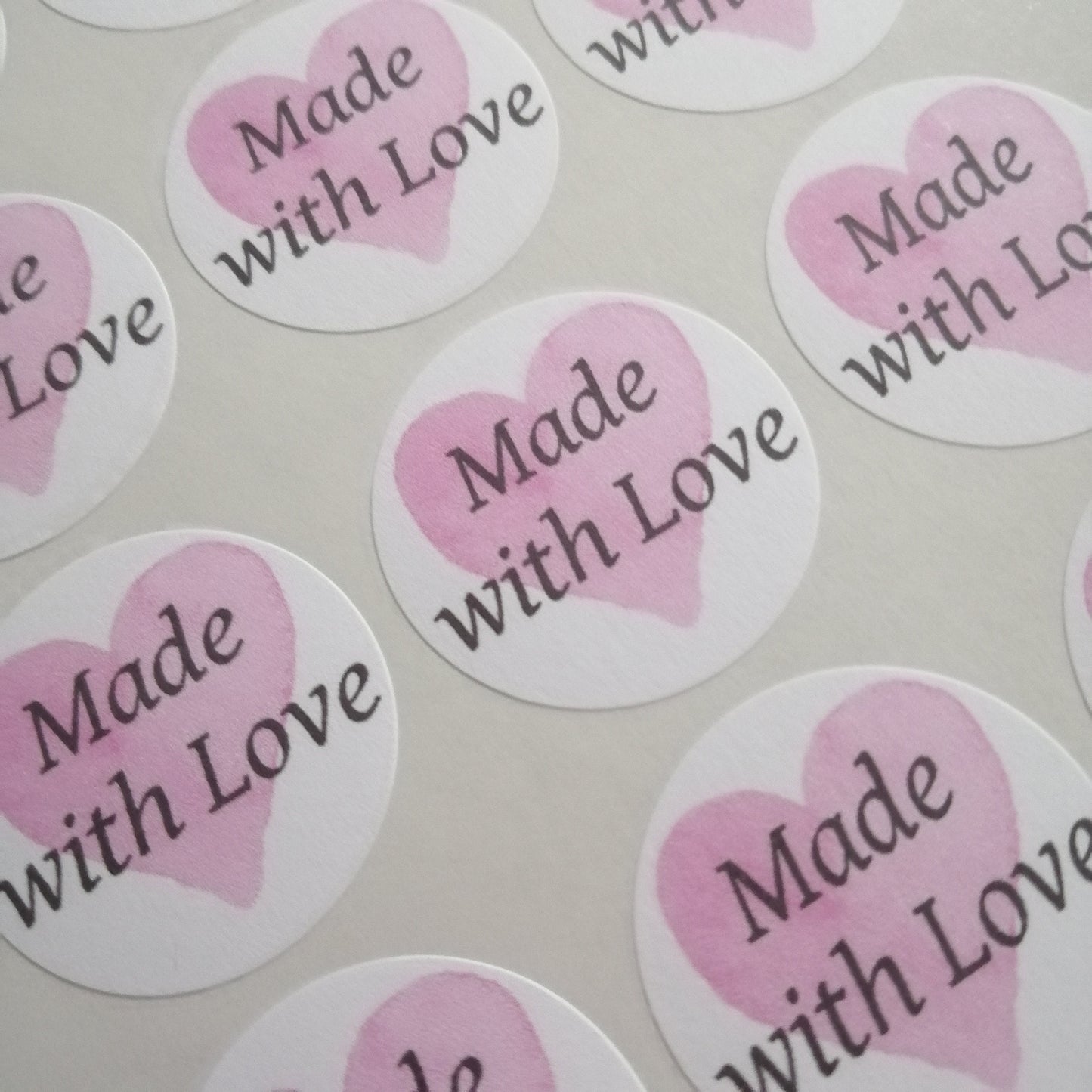 Made with love stickers 2.5cm - Bluesky's creation