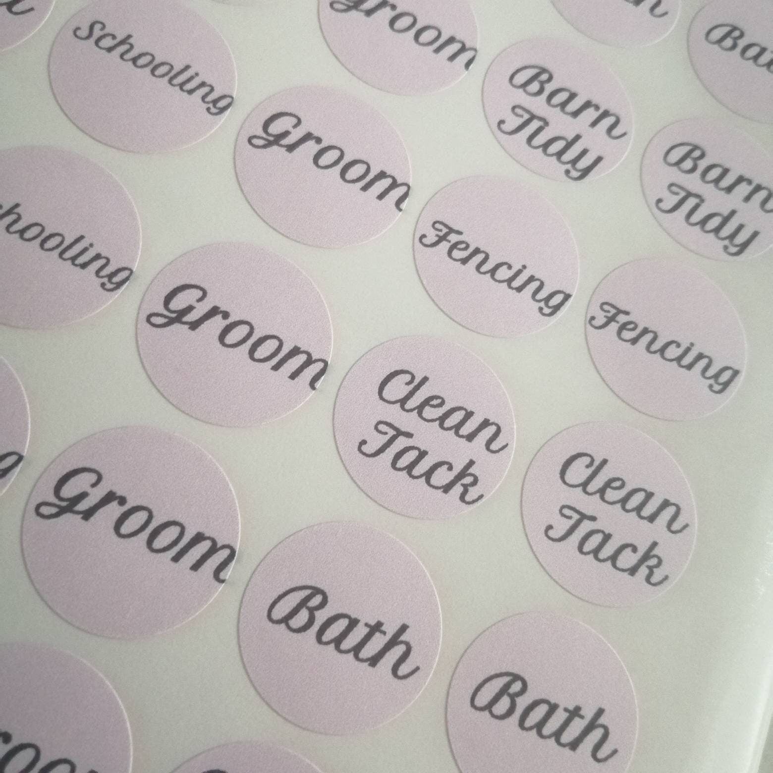 Horse Stable Care Stickers - Bluesky's creation