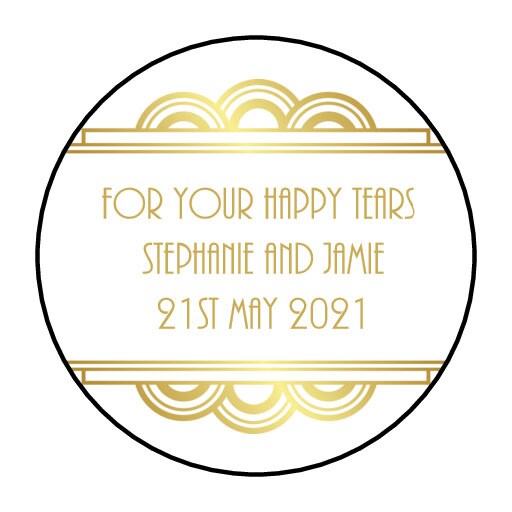 Gold Art Deco stickers 3.7cm - Bluesky's creation
