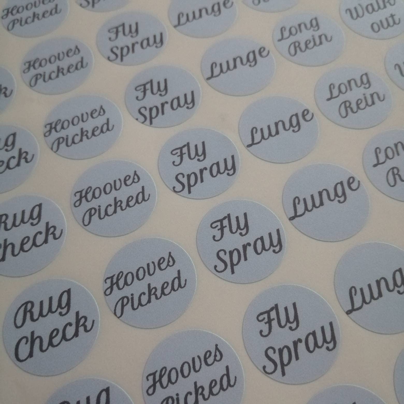 Horse Stable Care Stickers - Bluesky's creation