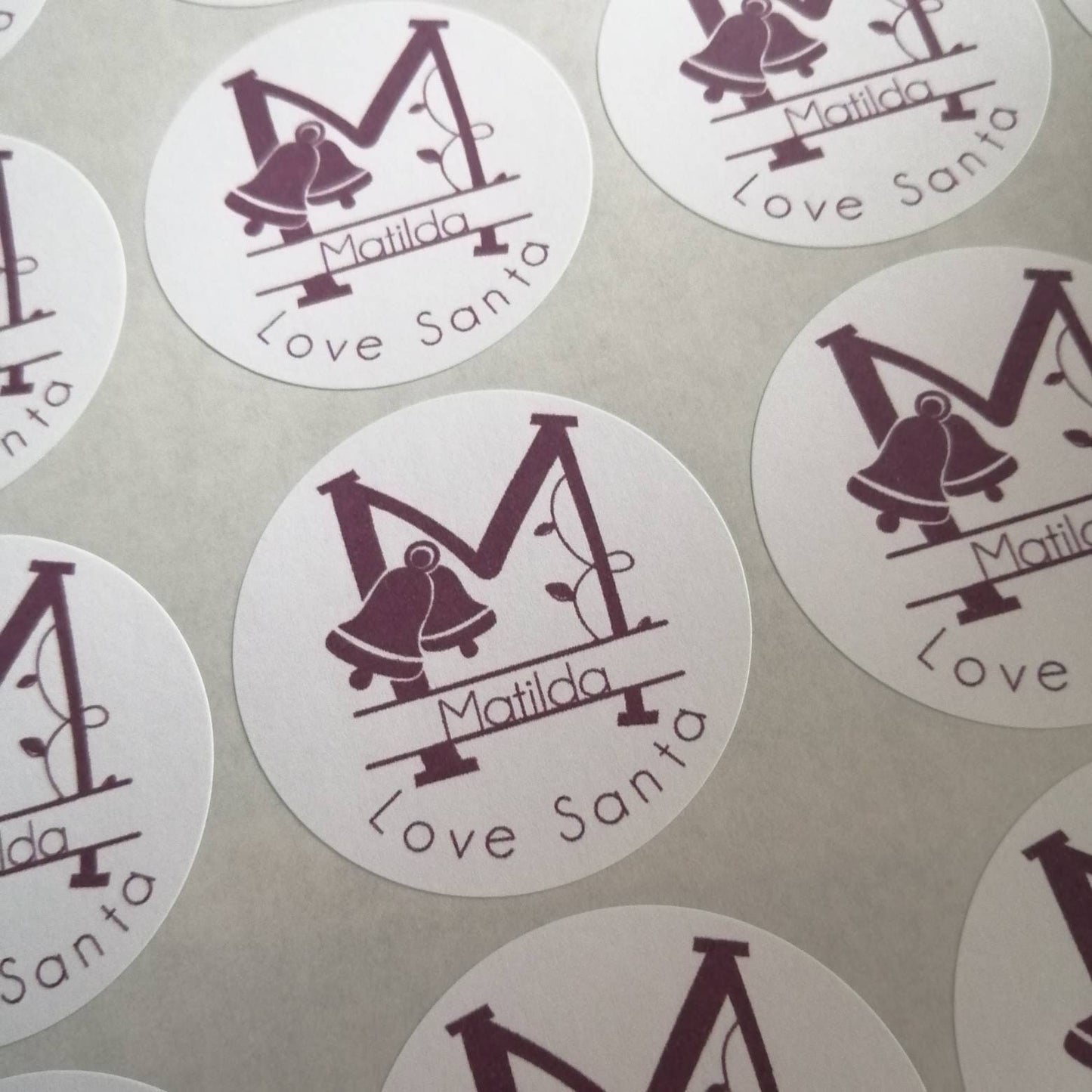 From Santa Name Stickers 3.7cm