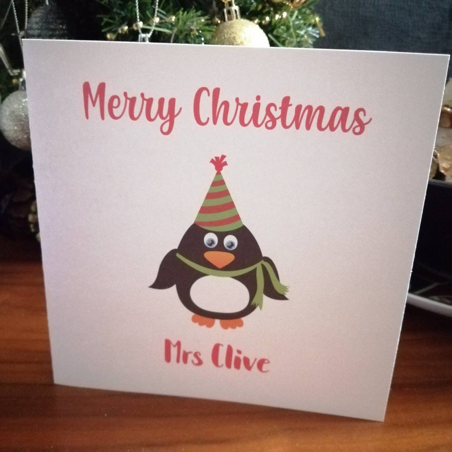 Penguin Teacher Christmas Card