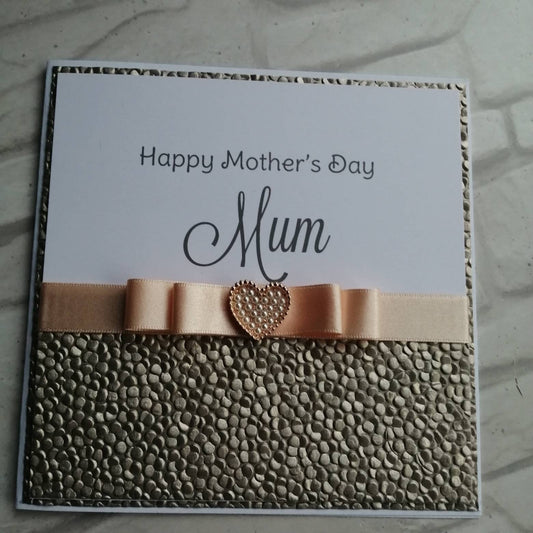 Mother's Day Gold Heart Card