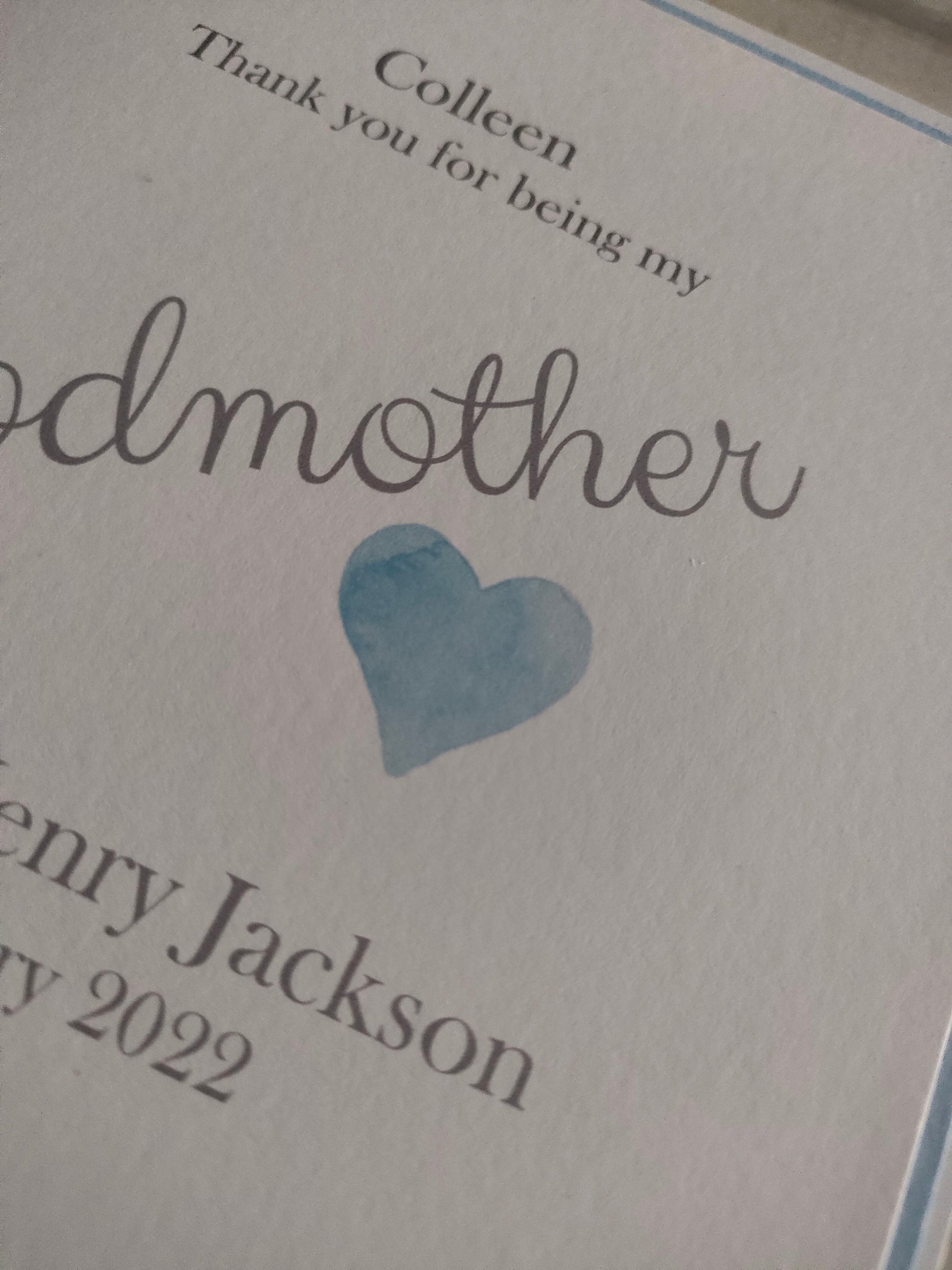 Godmother Godfather Thank you - Bluesky's creation
