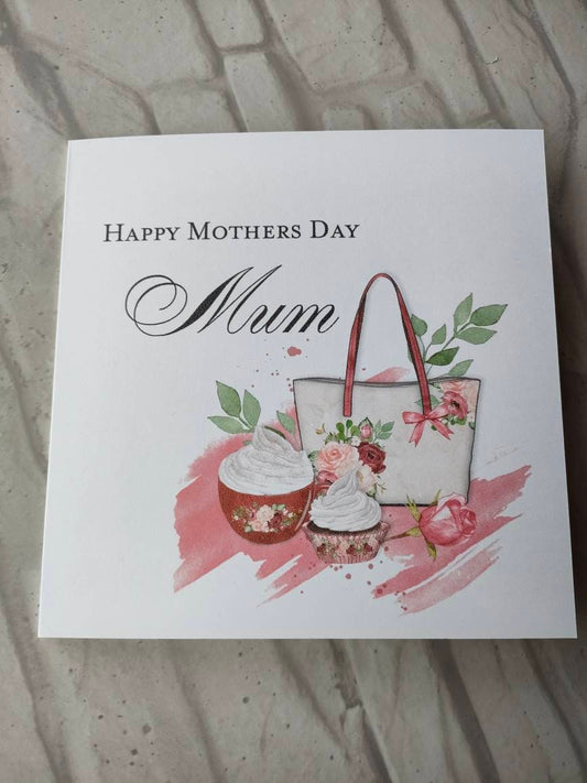 Mother's Day Handbag, coffee and cake