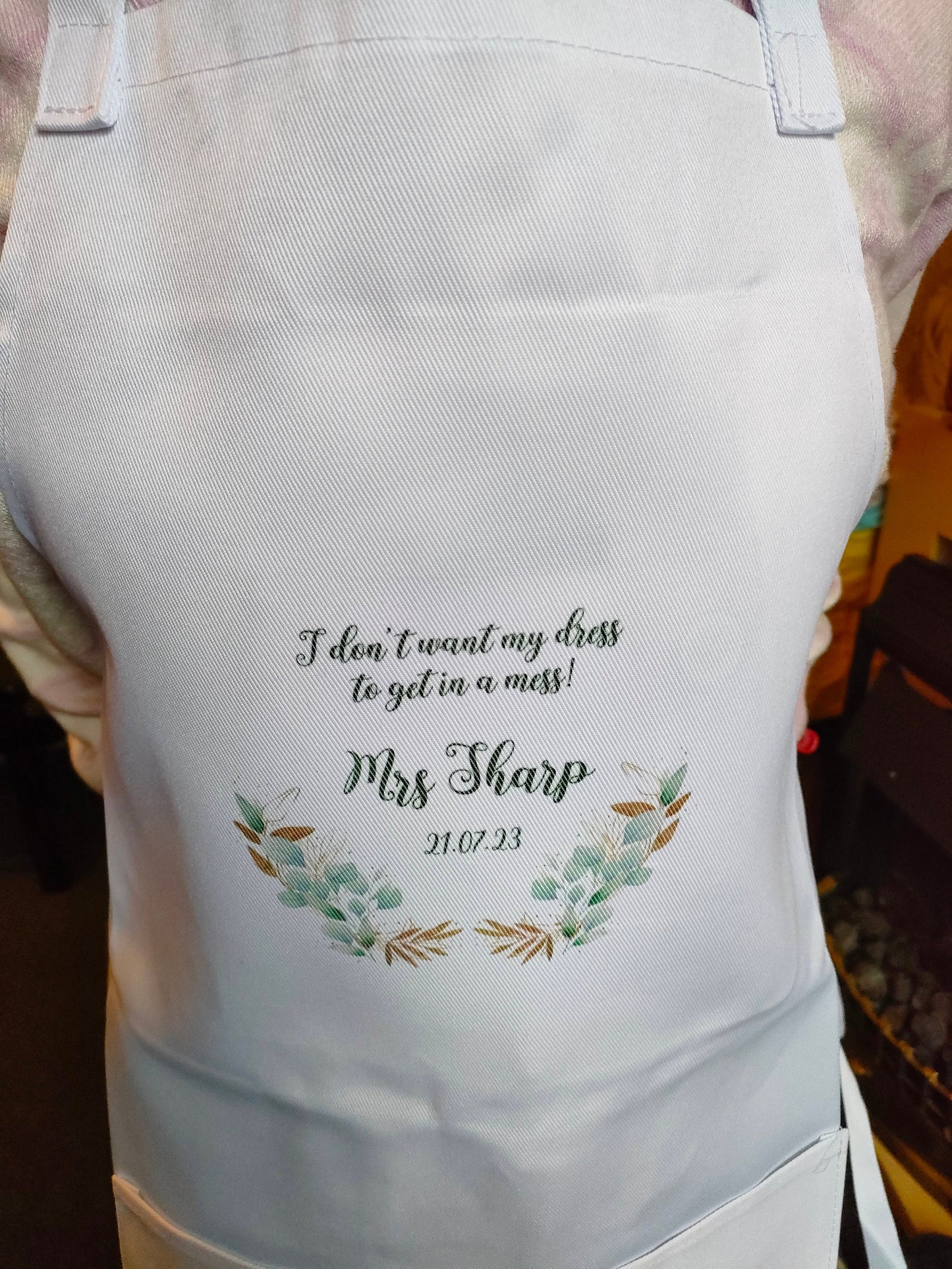 Wedding Day Apron - Bluesky's creation