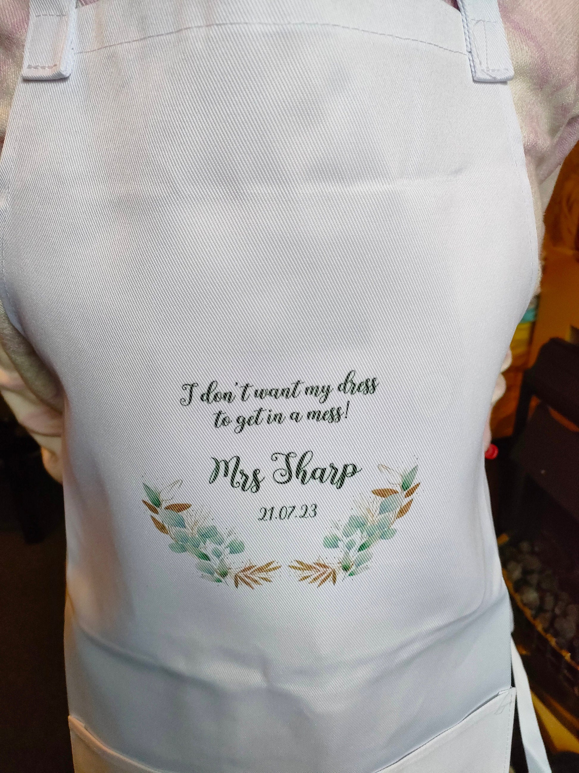 Wedding Day Apron - Bluesky's creation