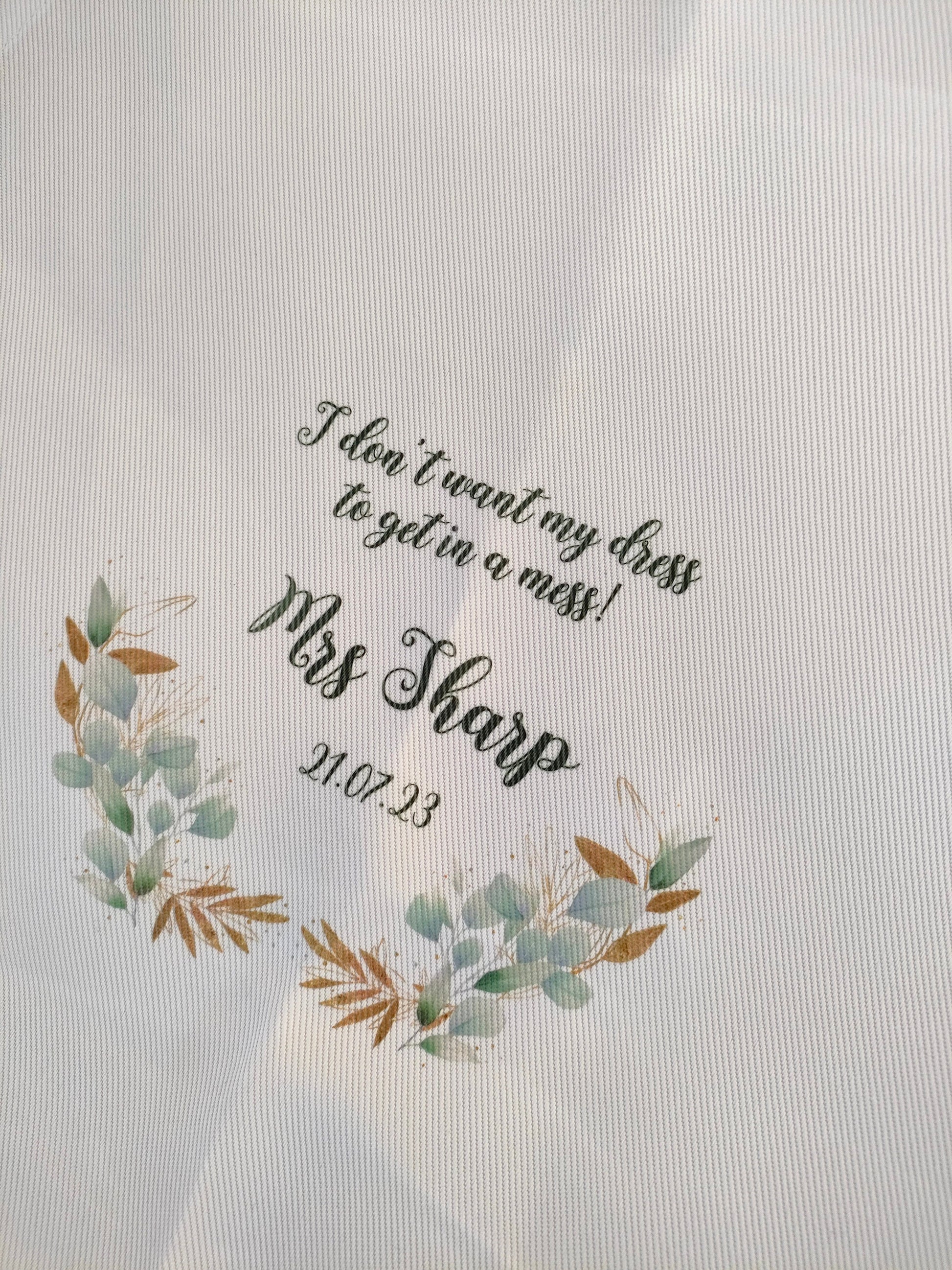 Wedding Day Apron - Bluesky's creation