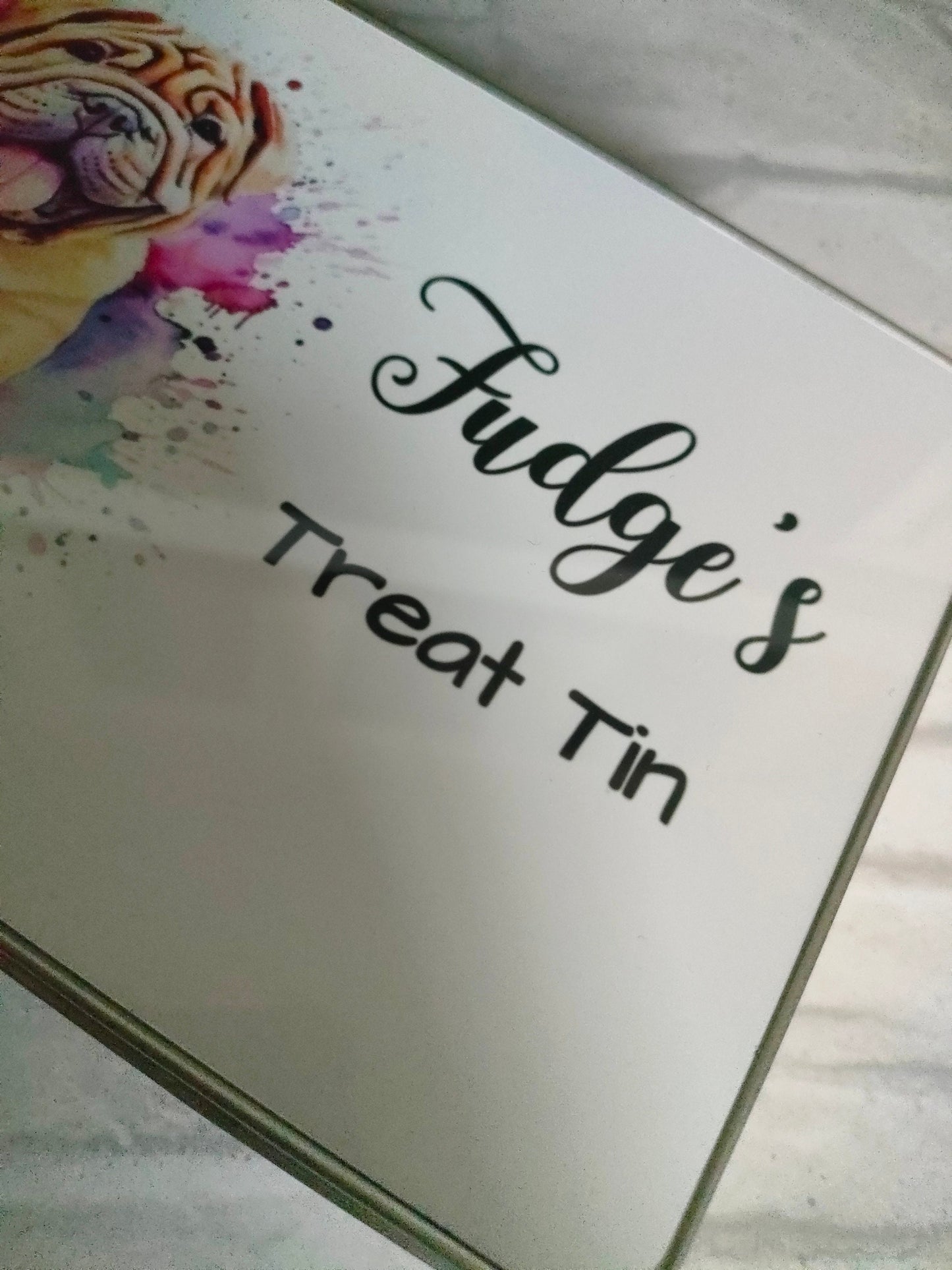 Dog treat tin - Bluesky's creation