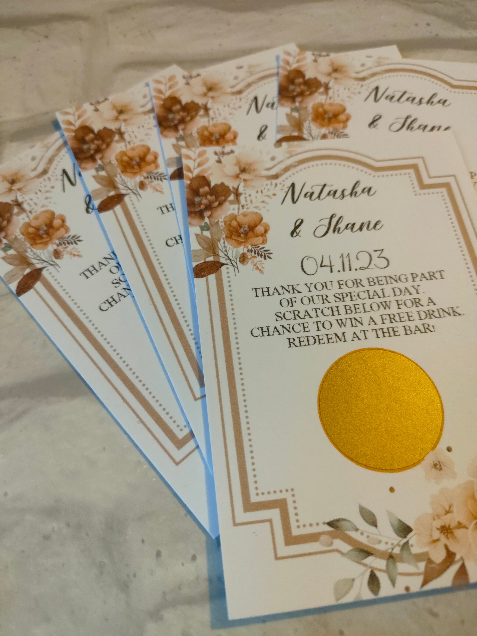 Rustic florals scratch Card - Bluesky's creation