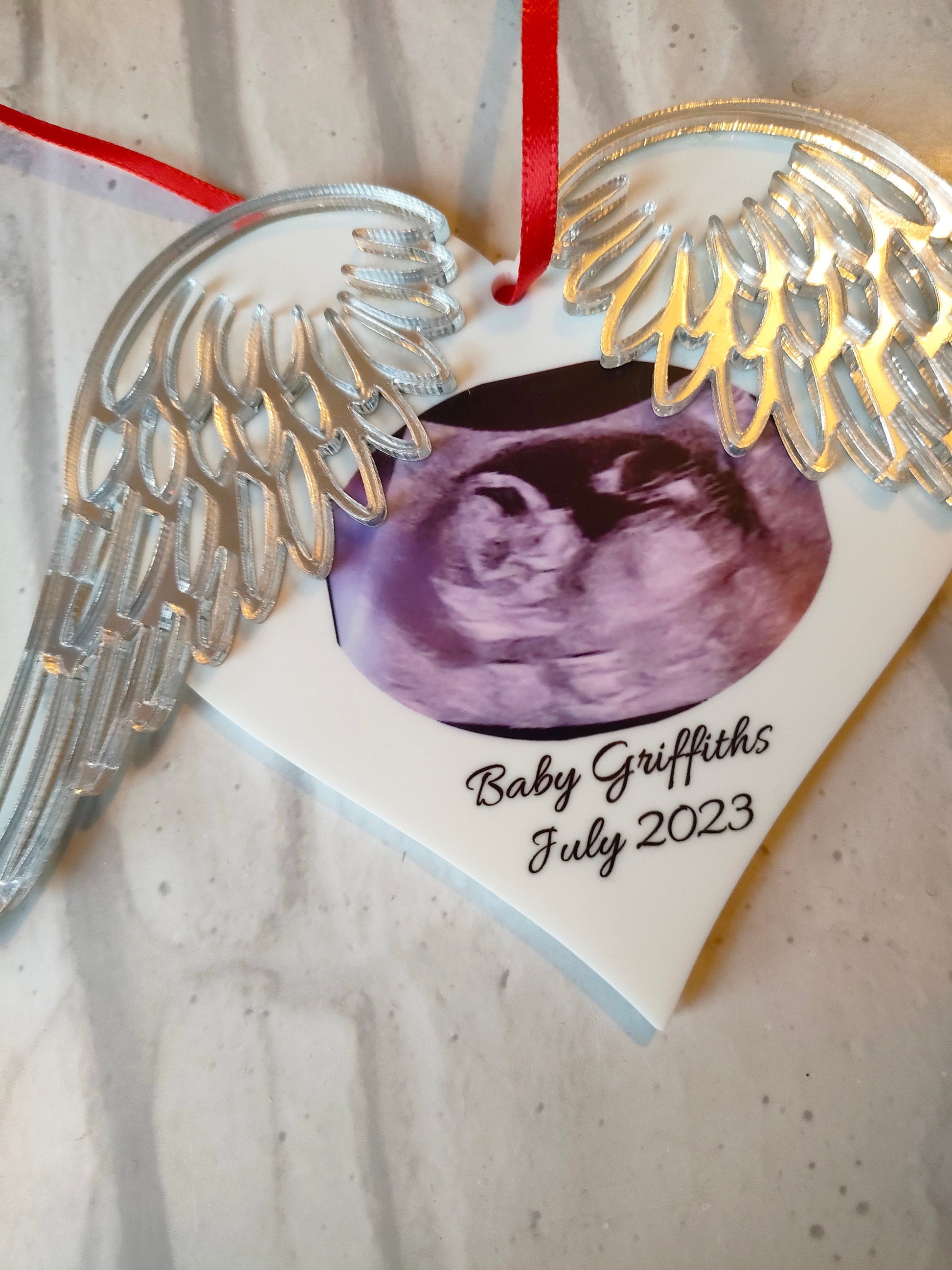Memory Angel Photo Bauble - Bluesky's creation