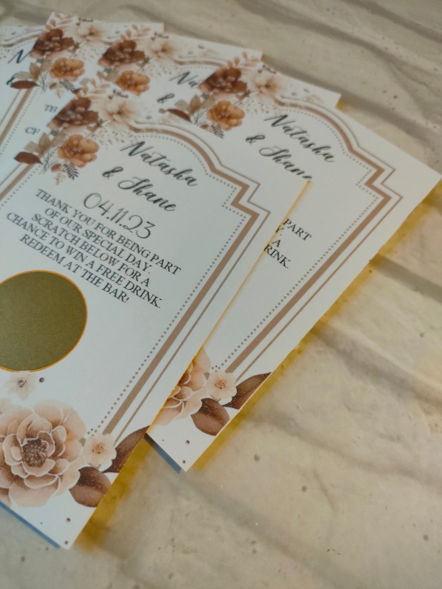 Rustic florals scratch Card - Bluesky's creation