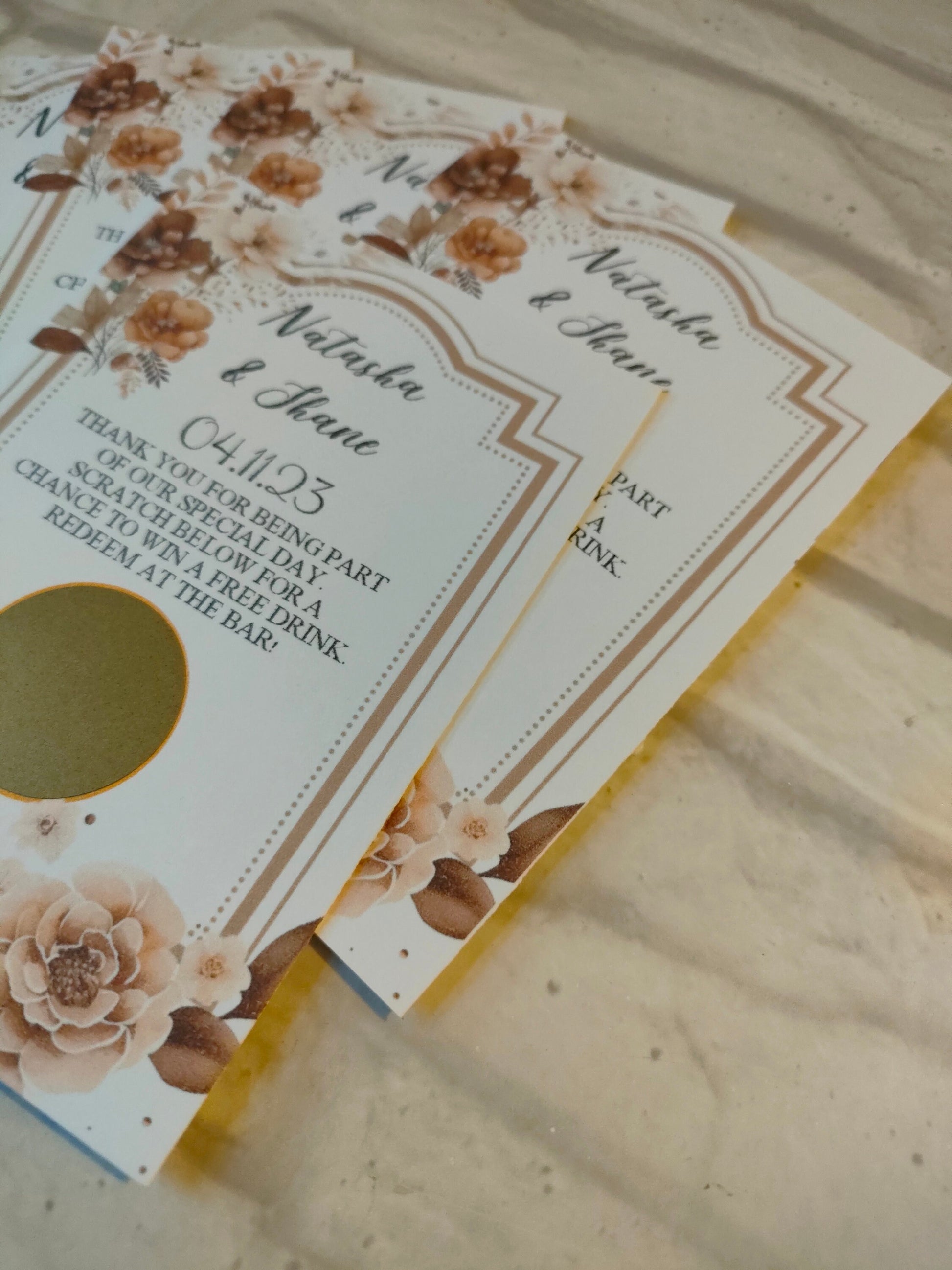Rustic florals scratch Card - Bluesky's creation
