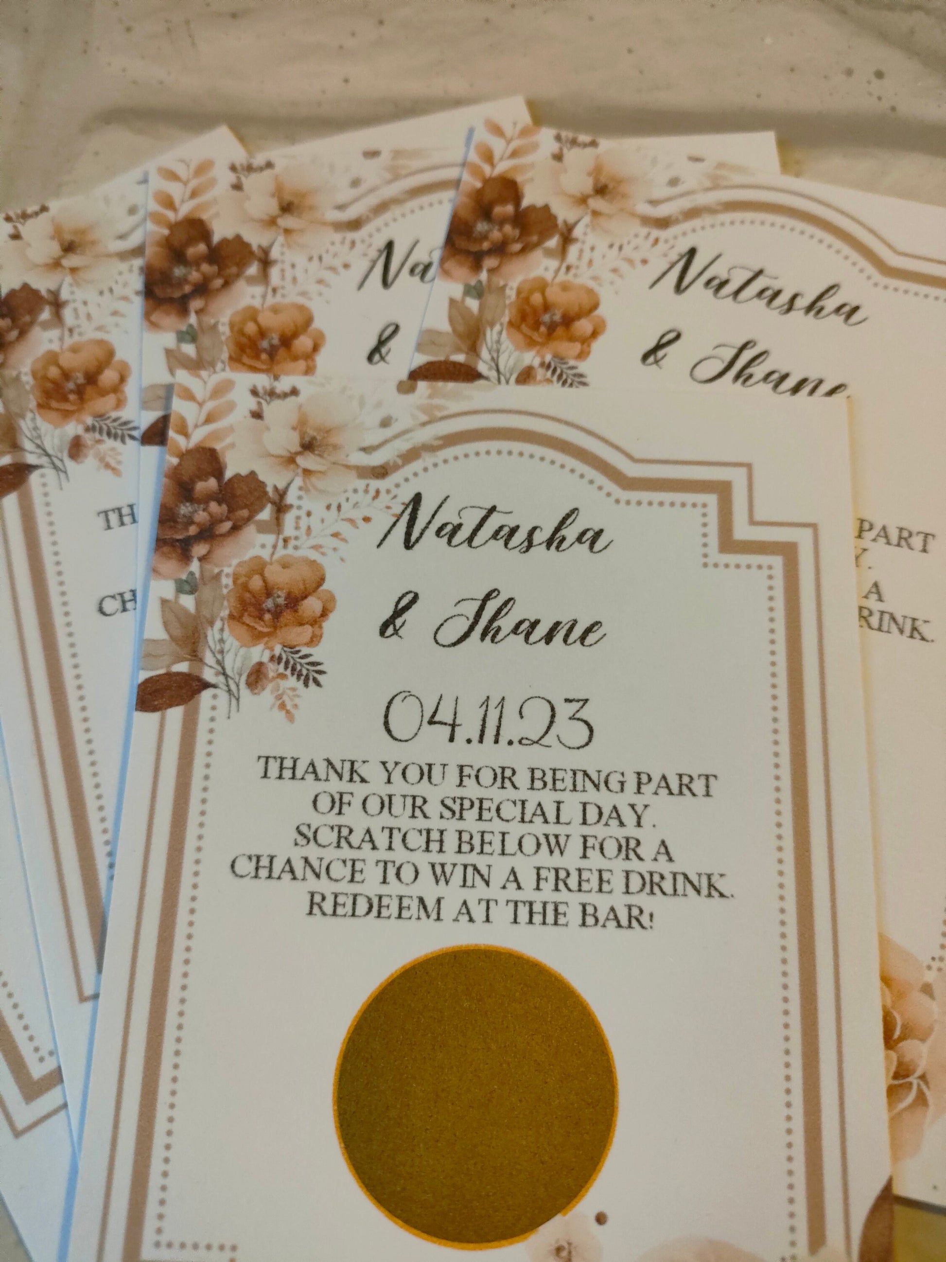 Rustic florals scratch Card - Bluesky's creation