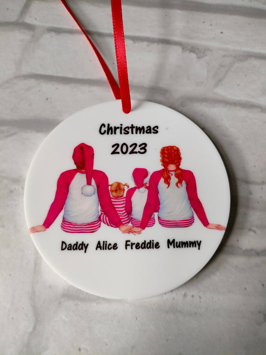 Family Christmas Bauble - Bluesky's creation