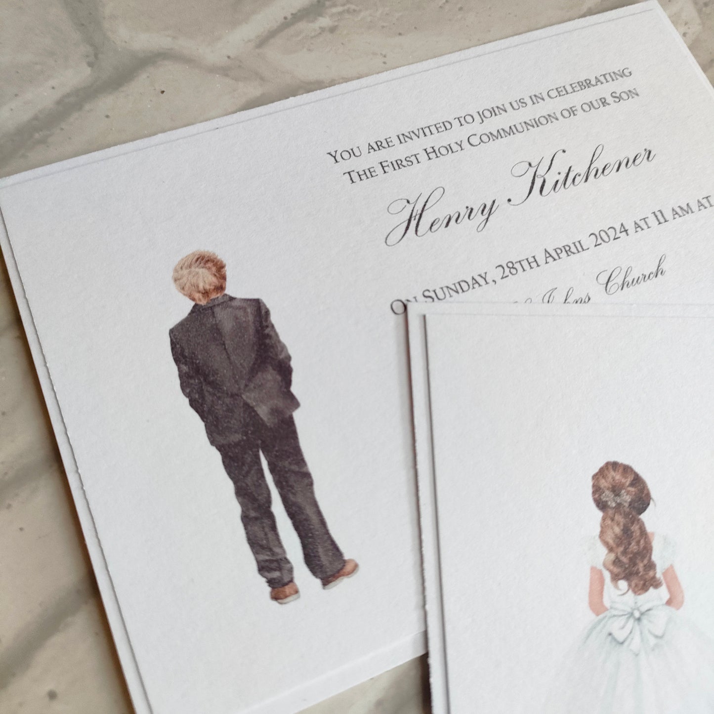 First Holy Communion Invitation - Bluesky's creation