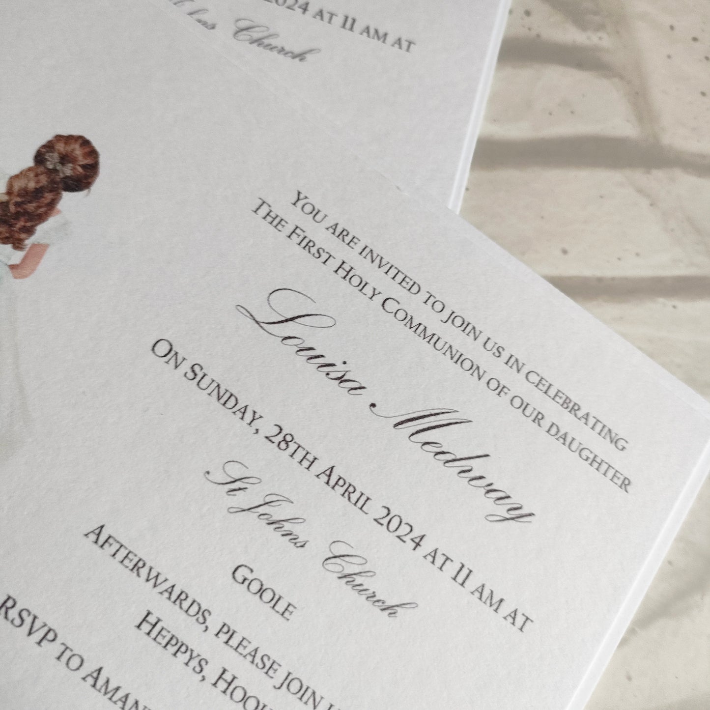First Holy Communion Invitation - Bluesky's creation