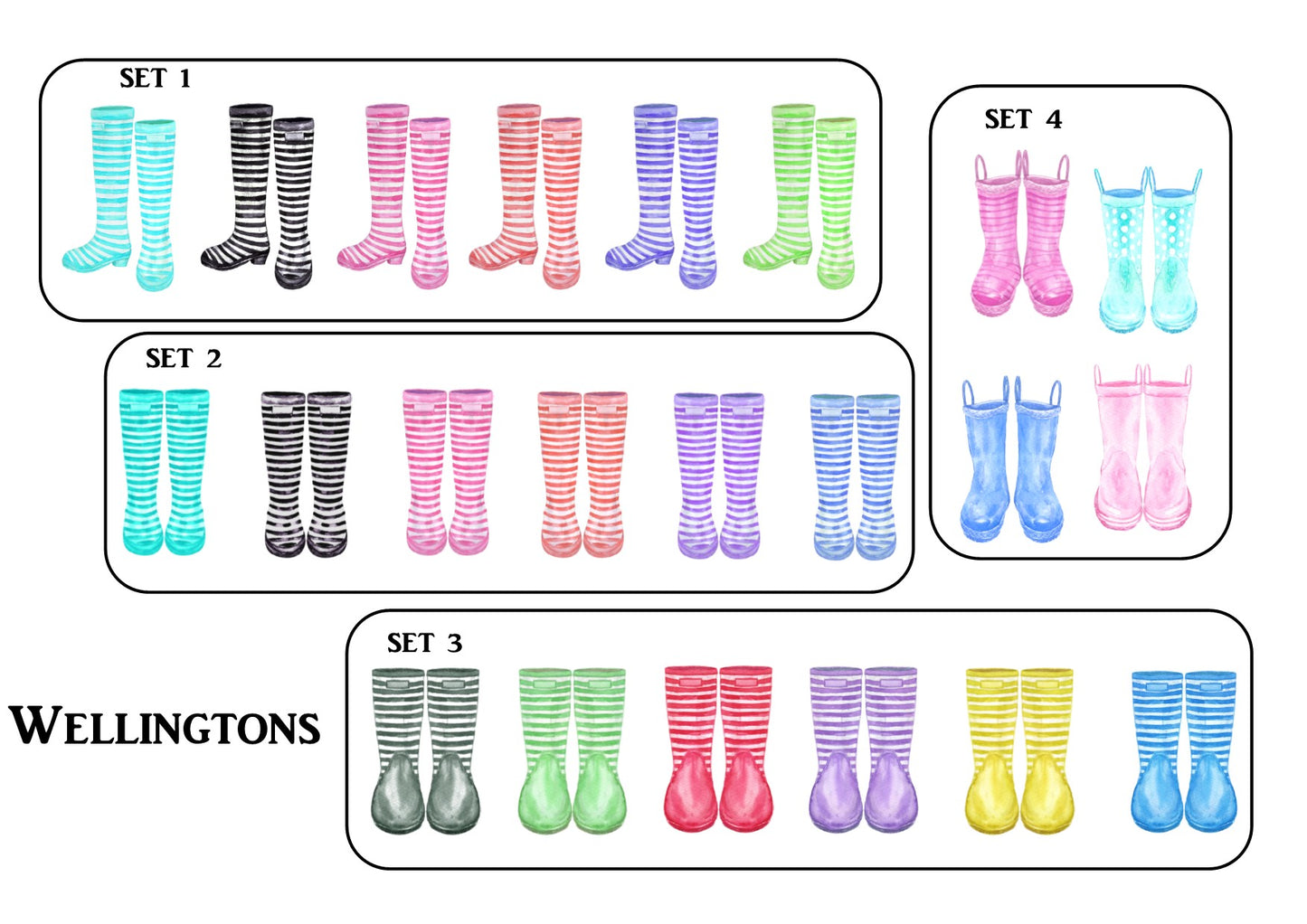 Wellington Boot Family Print - Bluesky's creation