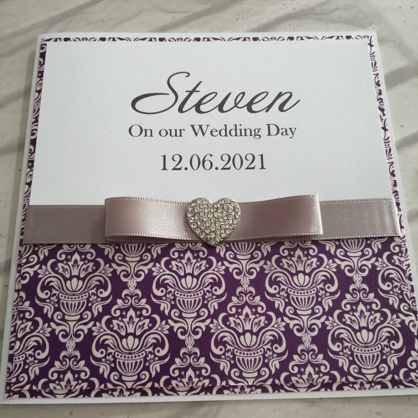 On our Wedding Day Husband Card - Bluesky's creation