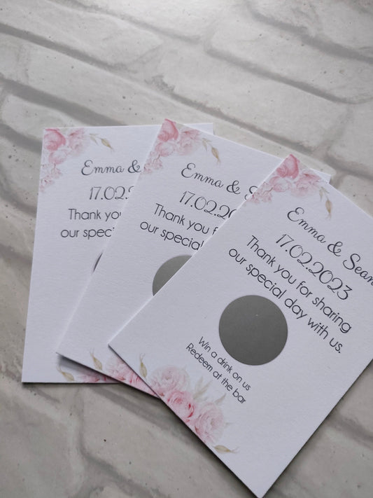 Pink Floral scratch card - Bluesky's creation