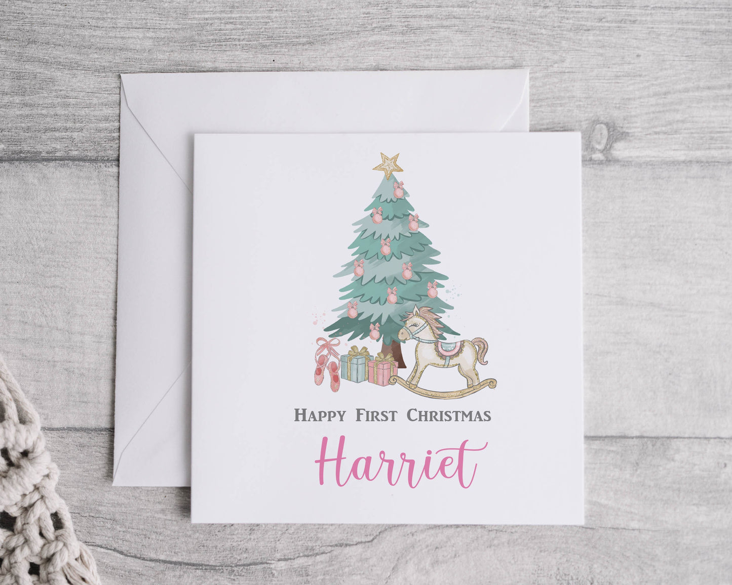 First Christmas Rocking Horse Card - Bluesky's creation