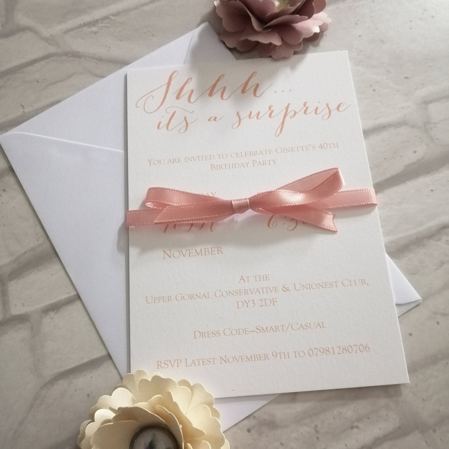 Surprise Birthday Invitations - Bluesky's creation