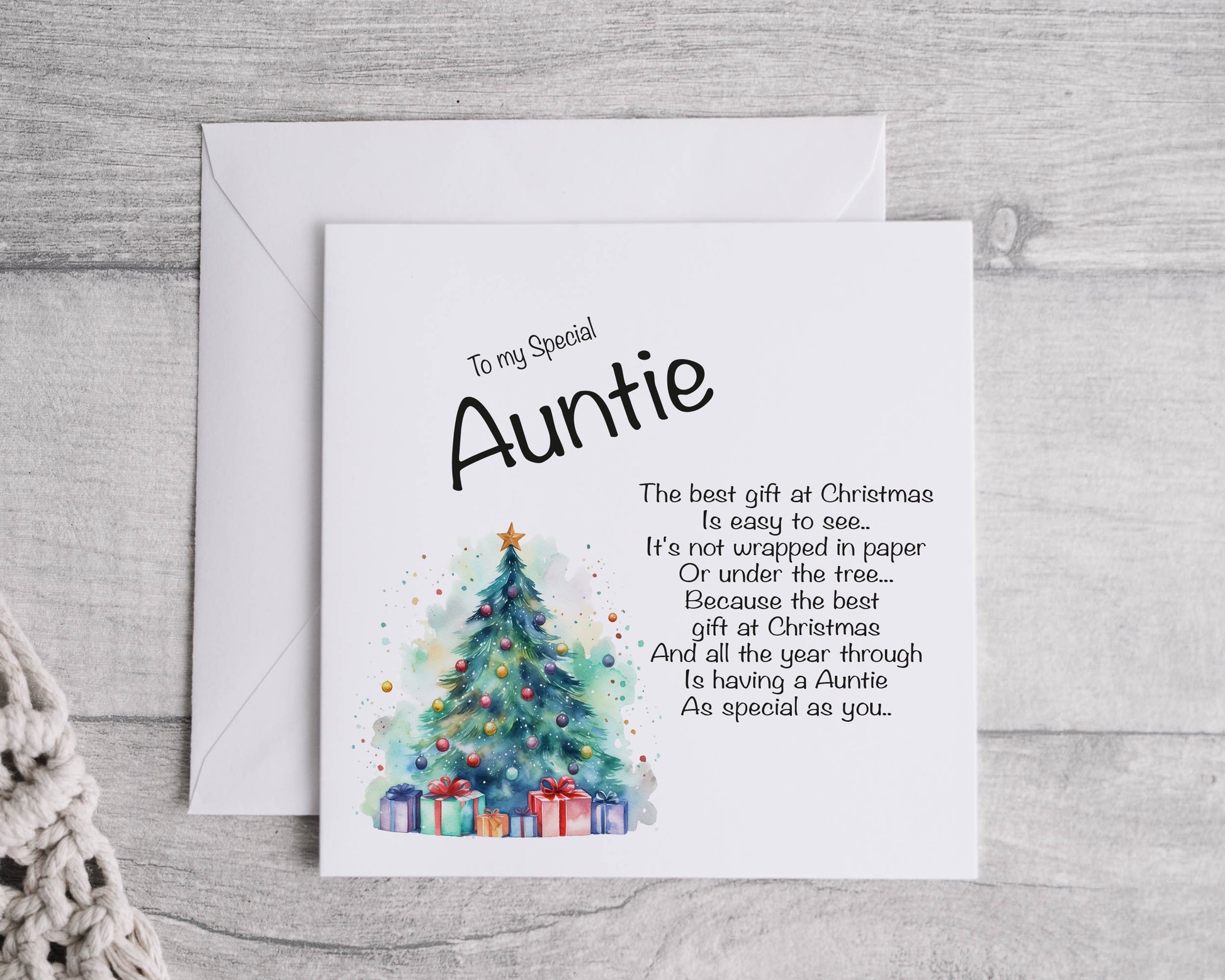 Auntie Christmas Card - Bluesky's Creation