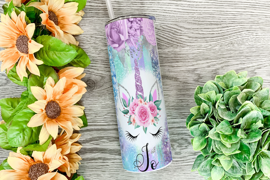 Unicorn 20oz Skinny Tumbler - Bluesky's creation