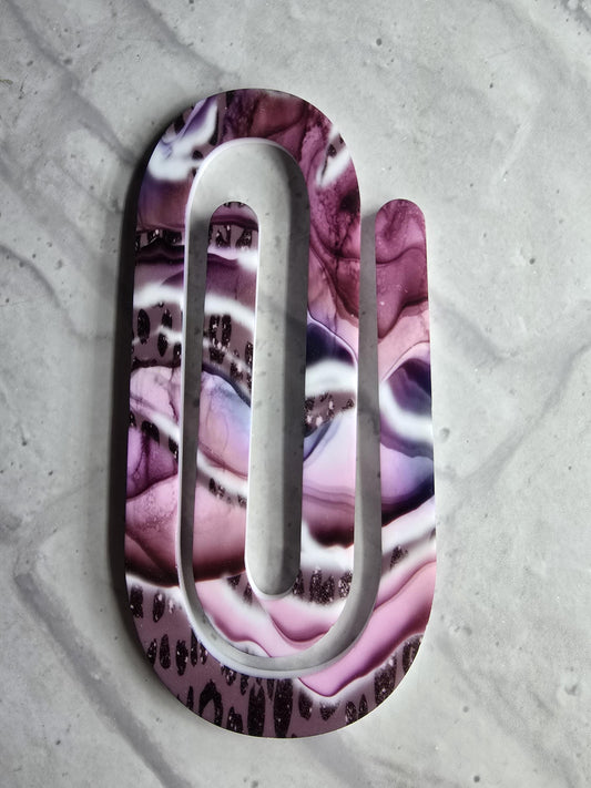 Giant Purple Marble Paper Clip - blueskys creation