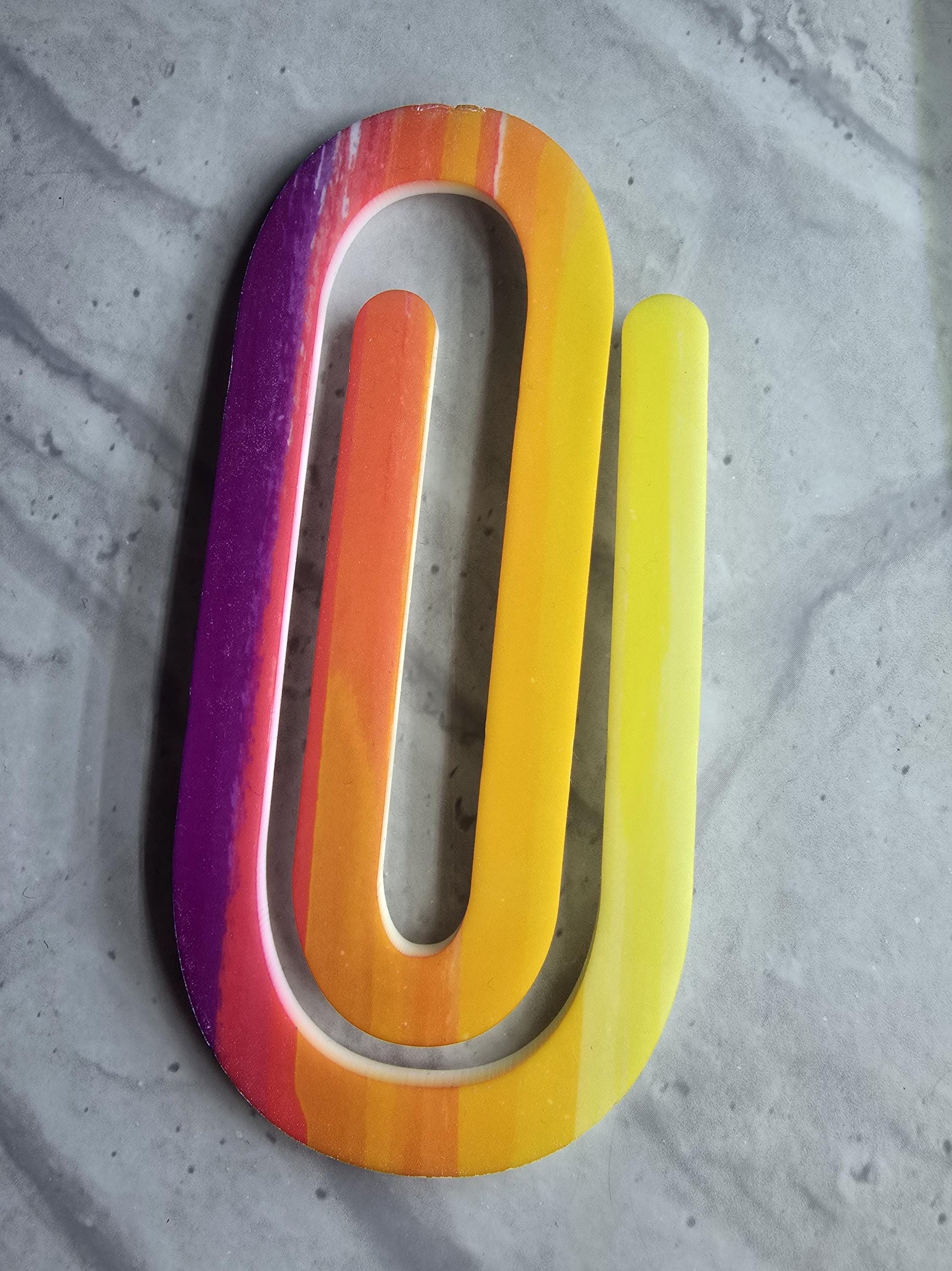 Giant Rainbow Paper Clip -  blueskys creation