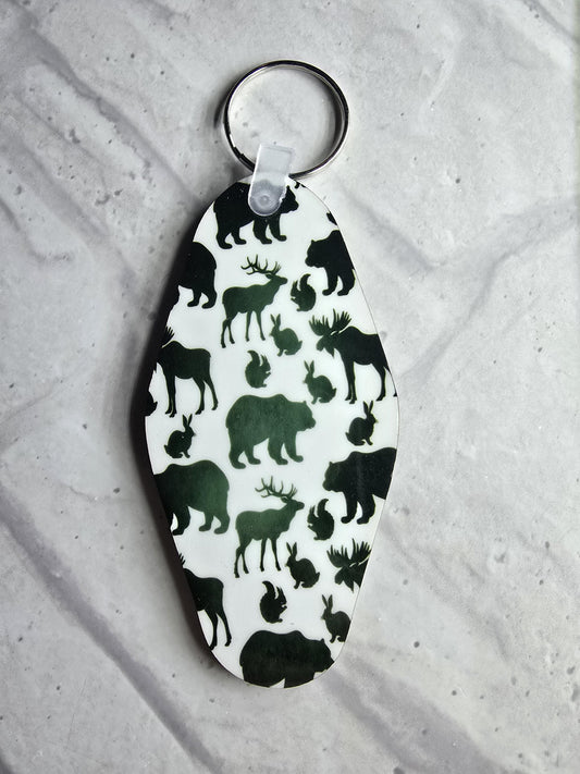 Moose Wildlife Motel Keyring - blueskys creation