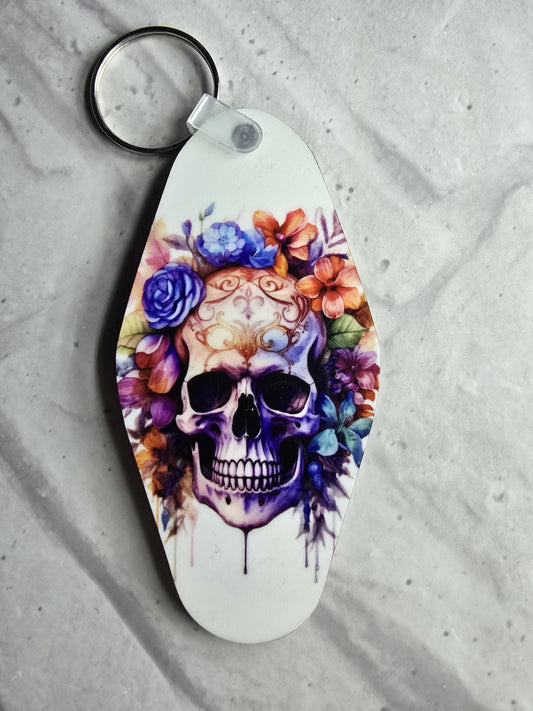 Sugar Skull Motel Keyring - blueskys creation