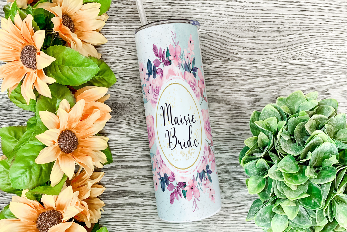 Turquoise Bride to be tumbler- Bluesky's creation