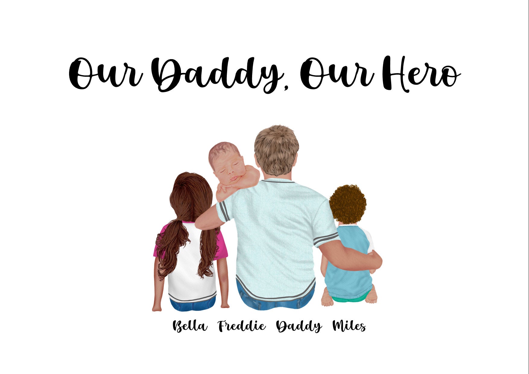 Personalised Daddy Print (Pay what you can) - Bluesky's creation