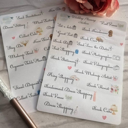 Wedding Planning Check List | Timeline Sticker Set | Bride Diary